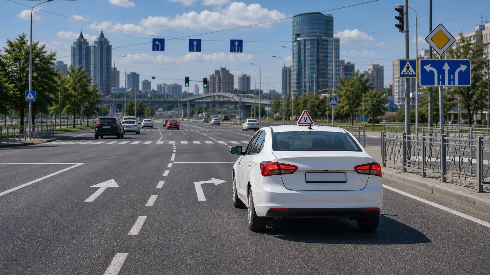 Traffic rules 80. Exam route: Who has priority at an intersection of equal roads?